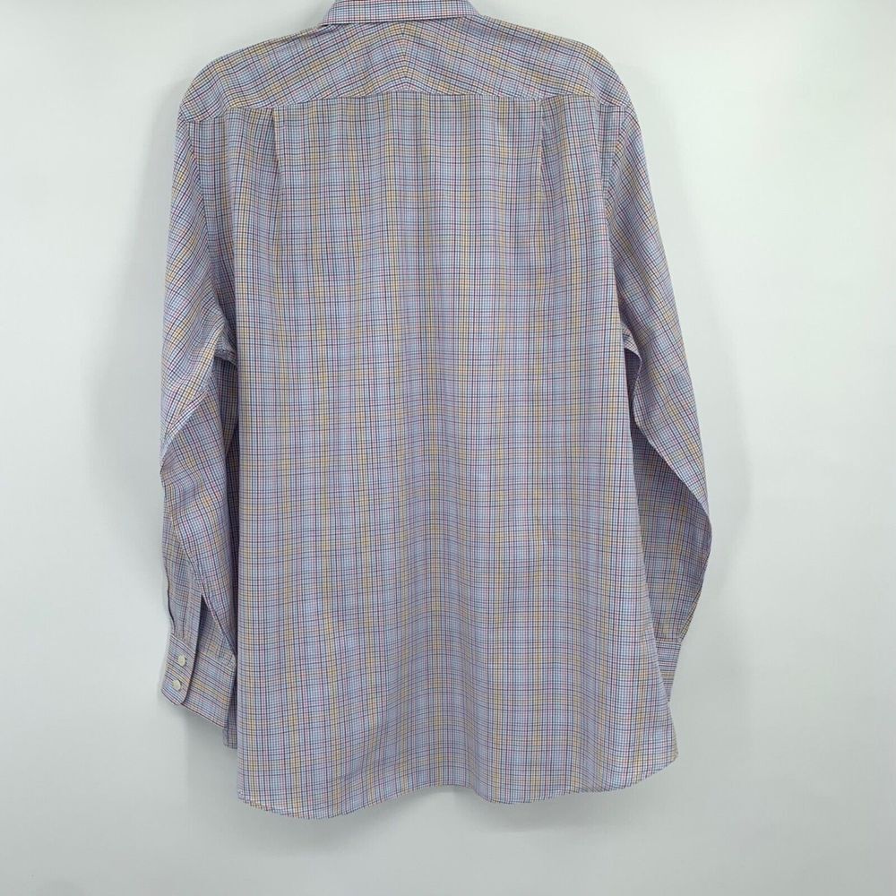 Charles Tyrwhitt Multi Color Check Slim Fit Men's Shirt Neck 16 1/2" Sleeve 35 - Picture 4 of 6